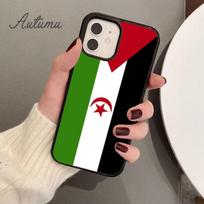 Sahara Flag Phone Case for iPhone 11 12 13 14 Pro Max mini X XR XS SE 2020 5 6S 7 8 Plus Samsung Galaxy S21 S22 Cover shell Samsung S22ultra black