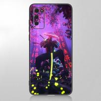 Vaporwave Glitch Anime dėklas, skirtas Samsung Galaxy A12 A02S A22 A32 A52 A72 A71 A51 A41 A31 A21 A11 A50 A70 A10S A20S juodas dangtelis Samsung A02 purple