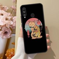 Ukiyo-e Samurai Cat Neko Ramen Case For Huawei P40 Lite P20 P50 P30 Pro P Smart Z 2019 Nova 5T Cover For Honor 50 Case Honor 50 Lite brown