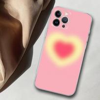 Aesthetic Vague Love Heart Phone Case For iPhone XR X XS Max 14 13 Pro Max 11 12 Mini 6 7 8 plus SE 2020 Printing Cover 6plus or 6s plus