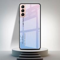 Grūdinto stiklo dėklas, skirtas Samsung Galaxy S21 Ultra S20 FE S10 Plus Note 20 10 Lite S9 S8 9 S10e telefono dangtelis Palaipsniui keisti Patarlė Samsung S21 gray