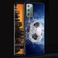 Football Soccer Ball Burning Fire Case for Samsung Galaxy S20 FE S21 Ultra S10 Lite S10e S9 S8 Plus S7 Black Soft Phone Cover Samsung S21 Ultra