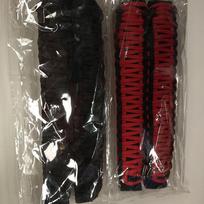 4pcs Roll Bar Grab Handles Nylon Braided Umbrella Rope Multi-purpose Modified Grip Compatible For raudona juoda spalva