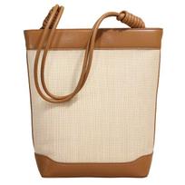 Bucket Bag, Women's New Beach Grass Woven Bag, Ins Wind Tote Bag, Large Capacity Commuting Shoulder Bag gray