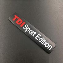 3D metalinis automobilio lipdukas Galinės bagažinės logotipo ženklelis TDI Sport Edition emblema, skirta GT I Polo Golf 5 6 7 Passat Tiguan automobilių priedai Black black