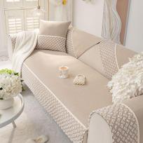 Affordable Luxury Style Sofa Cushion Four Seasons Universal Non-Slip Cushion High-Grade Leather Sofa Cover Cover Cloth Simple Modern 70*70 beige