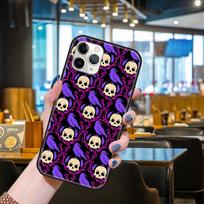 Telefono dėklas Apple IPhone 13 12 11 Mini Pro MAX SE X XS XR 8 7 6 S Plus Juodas Dangtelis Hoesjes Art Prime Minkštas Goth Skeletas iPhone 6 ( 6S )