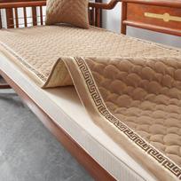 Sofa Cushion Four Seasons Universal Chinese Style Sofa Cover Arhat Bed Cushion Solid Wood Leather Cushion Rosewood Non-Slip Cover Cloth 50*50cm gray