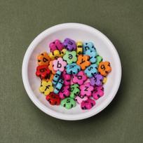 40Pcs Bulk Mixed Color Flower-Shaped Acrylic Letter Beading 10.5mm Letter A-Z Beading For Jewelry Making DIY Bracelet Necklaces