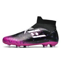 Football Shoes 35-45Unisex Football Boots Youth Large Size Football Boots Rubber Soft Sole Training Football Shoes 36 ryškiai rožinė