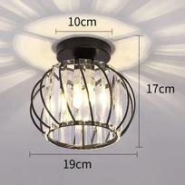 Gražus geležinis koridorius prieškambario krištolo lubų lempa įėjimo fojė apšvietimas lubų šviesa NO Bulb&Warm White