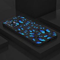 lovely butterfly Phone Case for Redmi Note 11S 9T 9A 11T 9C 10T 10 11 7 10C K40 Pro 9 9S 8 Fashion Luxury Silicone Color Cover Redmi K40 Gaming blue