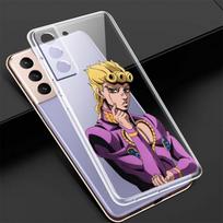 Jojos Bizarre Adventure Silikoninis dėklas Samsung Galaxy S22 S21 S20 FE Ultra S10 S10E Lite S9 Plus Skaidrus telefono dėklas Samsung S22 Ultra black