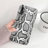 Snake Skin Phone Case For Huawei P50 P40 P30 P20 Pro Mate 40 30 20 Pro Nova 9 8 7 PC Glass Phone Cover Huawei Nova7 Pro gray