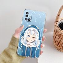 Gawr Gura Hololive shark Anime Phone Case For Samsung Galaxy A51 A71 A21S A12 A11 A31 A41 A52 A32 5G A72 A01 A02S Clear Cover Samsung A01