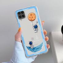 Astronaut mielas skaidrus dėklas, skirtas Samsung Galaxy A52 A12 A51 A32 A21s A71 A32 A22 50 A70 A31 A72 5G telefono dangtelis Samsung A73 5G gray