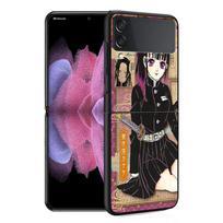 Luxury Case For Samsung Galaxy Z Flip 4 3 5G Black PC Hard Phone Cases Fashion Back Cover ZFlip Funda Demon Slayer Art Shell Sac Samsung Z Flip 4 5G