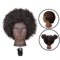 Amerikos manekeno galva Real Hair manekeno galva, skirta formuoti juodą gray