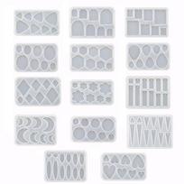 Geometric Irregular Earrings Pendant Resin Mold Eardrops Silicone Moulds  Silicone Resin Ornament Beginner Tools white