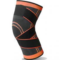 1pc Kneepad Pressurized Elastic Knee Pads Support Bandage Joint Knee Brace Protector Fitness Basketball Volleyball Sports XXL(70-100kg) oranžinė