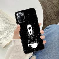 Telefono dėklas Xiaomi Redmi Note 13 12 Pro 11 10 Pro 12S 11S  10S Redmi 10 13C 9C 10C Animacinis kosmoso planeta Funda Coque dėklas Redmi Note 12 Pro 5G black