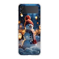 Phone Case For Samsung Z Flip 3 4 5 Transparent fold High Hard PC Shell For Galaxy Z Flip 3 5 Cover Christmas Graphic Printed Galaxy Z Flip 5