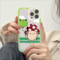 Frog Mushroom Phone Case For IPhone 13 14 Pro Max XS XR 12 11 Pro 13 Mini 6 7 8 Plus Soft Clear Back Cover iPhone 14 plus