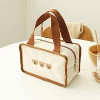 Insulation Refrigerated Bento Bag Portable Lunch Box Bag Outing Picnic Portable Insulation Bag A brown