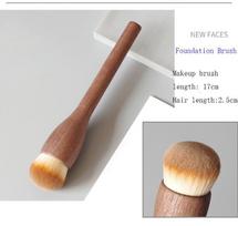 Karsyngirl Makeup Brush Wood Graikinio riešuto dideli retro pudros šepetėliai Honey Loose Super Minkšta grožio dovana merginai makiažo priemonė gray