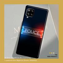 Police Symbol Case For Samsung Galaxy A54 A34 A13 A23 A33 A53 A73 A12 A22 A32 A52 A51 A71 A14 Cover Samsung A31 gray