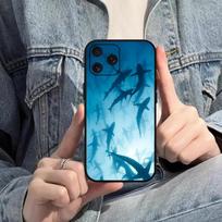 Ocean Monster Shark Phone Case For iPhone Mini 11 12 13 14 15 Pro XS Max X Plus SE XR Black Soft Shell iPhone13