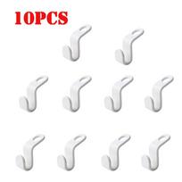 Daugiafunkciniai paltų kabliukai Paltų kabliukai Plastikiniai spintos sudedami paltų kabykla Miegamojo laikymo ir organizavimo lentynos 10pcs white