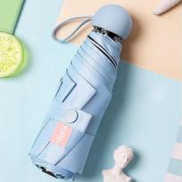 Pocket Capsule Umbrella Portable Mini Sunscreen UV Protection Sun Umbrella 18cm gray