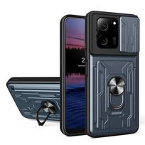 Armor Anti-fall Stand Case for OnePlus 12 12R Ace Pro Nord CE 3 Lite 5G N30 Shockproof Cover Holder with Camera Protection Card Slot OnePlus 12R pilka spalva