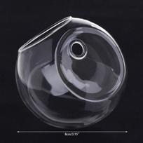 Glass Vase Wall Hanging Hydroponic Terrarium Fish Tanks Potted Plant Flower pot gray