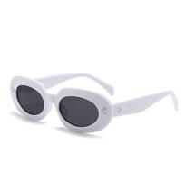 Fashion Sunglasses Oval Sunglasses Non-Polarized Fashion Accessory žalia
