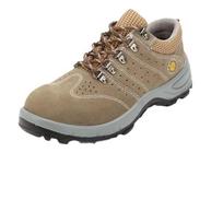 Labor Protection Shoes Men's Steel Toe Cap Anti-Piercing Anti-Smashing Summer Breathable Suede Cowhide Wear-Resistant Kevlar Safety Protection 36