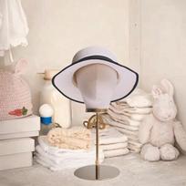 Elegant Wig Stand Mannequin Head Holder Adjustable Height beige linen gray