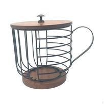 Coffee Pod Holder Basket Freestanding Wire Canister Capsule Storage juoda