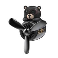 Cartoon Bear Pilot Car Air Freshener, Cute Bear Car Air Vent Perfume Pilot Ornaments, Car Fragrance Diffuser Decoration For Car Vehicle Jaco Bear black