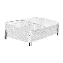 Skaidri laikymo dėžė su skyreliais Didelės talpos stabilaus pagrindo kvepalų lūpų dažų stalinis padalintas laikymo organizatorius balta
