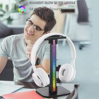RGB LED headphone stand Gaming Headset hanger display stand Gamer Earphone Headphone Holder Stand gray