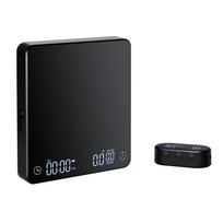 LED belaidis ekranas Kavos svarstyklės Daugiafunkcinės virtuvės svarstyklės 5kg0.1g Espresso USB įkrovimas juoda
