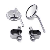 Motorcycles Handlebar End Adjustable Rearview Mirror Reflector Convex Mirror For 7/8  22mm Bar End Electric Vehicle 2pcs sidabras