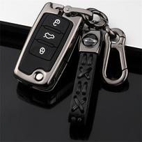 Automobilio raktų dėklo dangtelis, skirtas Volkswagen VW Golf 3 4 5 6 mk4 mk6 Passat b5 b6 b7 b8 cc Polo Tiguan mk2 Touran Jetta 6 Bora mk6 pilka spalva