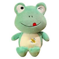 Lovely Long Leg Frog Plush Toys Cute Smile Frog Plushie Pillow Stuffed Soft Animal Toy for Children Kids Birthday Christmas Gift 35cm
