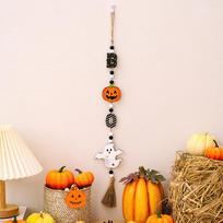 Halloween Home Party Ghost Festival Decoration Beaded Witch Pumpkin Bat Pendant 1