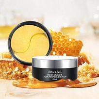 JMSOLUTION HONEY LUMINOUS ROYAL RPOPOLIS EYE PATCH Black, Moisturising, Kbeauty, Korean cosmetics, sample yellow