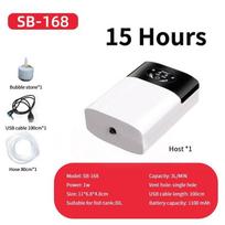2W Mini Aquarium Air Pump Dual Purpose Portable Fishing Mute Oxygen Pump Exhaust Stone Small Fish Tank Air Compressor gray
