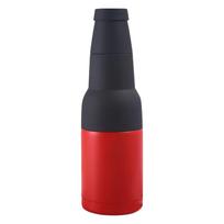 Skardinės ir alaus butelio izoliatorius, dvigubos sienelės nerūdijančio plieno izoliuotas skardinių aušintuvas, alaus butelio laikiklis 12oz One Size raudona